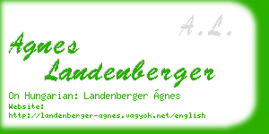 agnes landenberger business card
